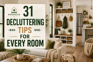 Discover 31 decluttering tips to simplify your home, reduce stress, and create organized spaces in every room. 