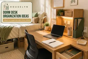 Use these dorm desk organization ideas to create a clear college study space with better drawer systems, vertical storage, cable control and simple resets.