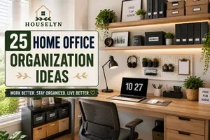 Discover 25 home office organization ideas to reduce clutter, organize paperwork, improve productivity, and create a more functional workspace.