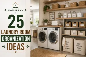 Discover 25 laundry room organization ideas to maximize storage, reduce clutter, organize laundry supplies, and create a more efficient laundry space.