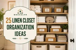 Discover 25 linen closet organization ideas that help organize towels, sheets, blankets, and household essentials while maximizing storage space.