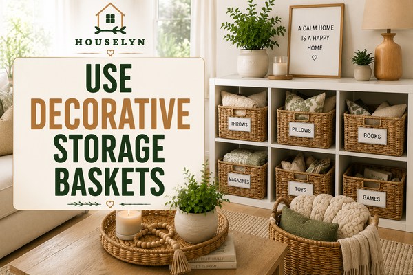 Living room organization ideas featuring decorative storage baskets, organized blankets, and clutter-free living spaces decorative-living-room-storage-baskets.jpg