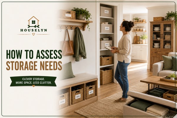 Homeowner assessing storage needs using organized closets, shelves, and storage zones throughout the home. how-to-assess-storage-needs.jpg