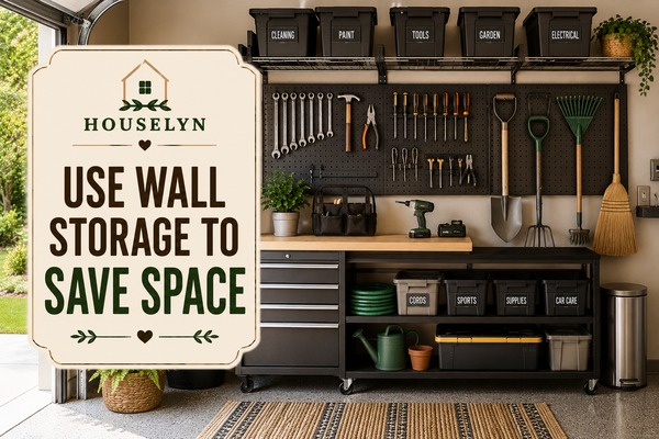 Garage organization ideas featuring wall storage systems, pegboards, organized tools, and garage shelving. organized-garage-wall-storage.jpg