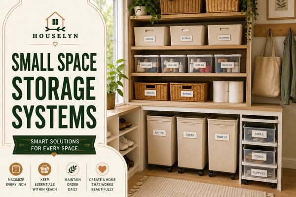 Small space storage systems featuring labeled bins, organized shelving, category storage zones, and maintenance-friendly organization small-space-storage-systems-that-last.jpg