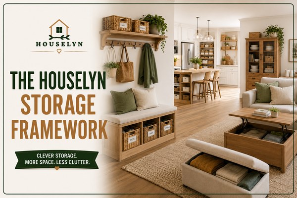 Storage ideas showing organized storage zones, labeled categories, and practical home organization systems. the-houselyn-storage-framework.jpg